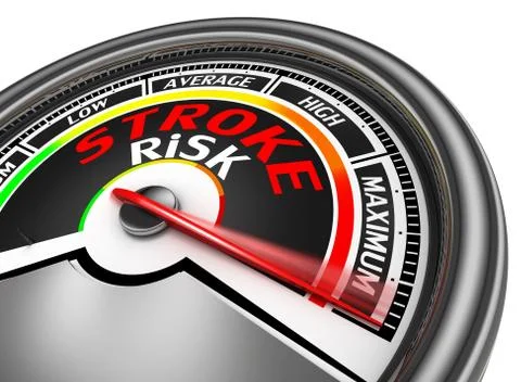 Stroke risk conceptual meter indicate maximum Stock Illustration