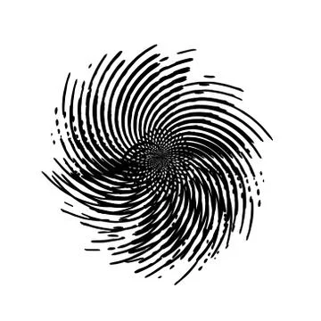 Stroke Spiral Stamp Stock Illustration