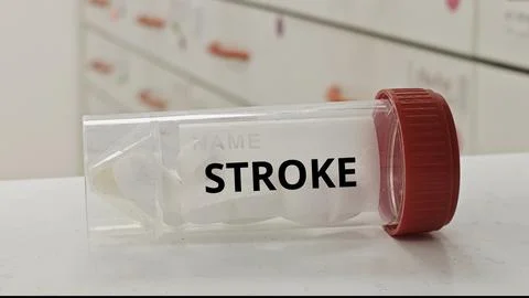 STROKE treatment tablets for prevent and manage cerebrovascular events Stock Photos