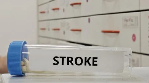 STROKE treatment tablets for prevent and manage cerebrovascular events Stock Photos