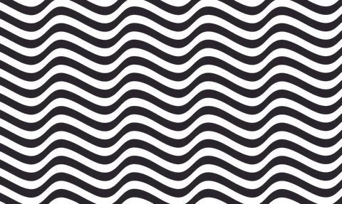 Stroke wave line background color black and white Illustrazione stock