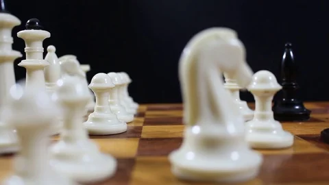 Stroke white pawn Stock Footage 77279011