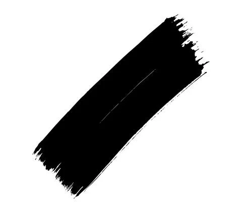Stroke of a wide brush. Brush trace. Black Stock Illustration