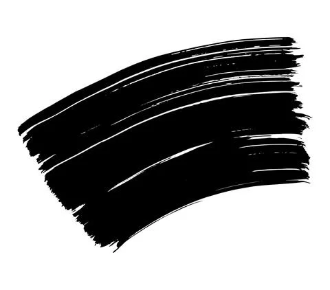 Stroke of a wide brush. Vector brush trace. Arch Stock Illustration