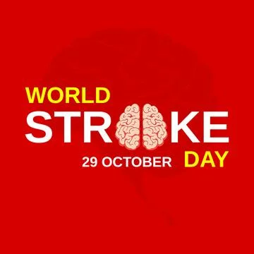 Stroke world day 29 october Illustrazione stock