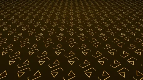 Stroked pentagonal triangles with moving lines and geometric pattern shapes Stock Footage 328555217