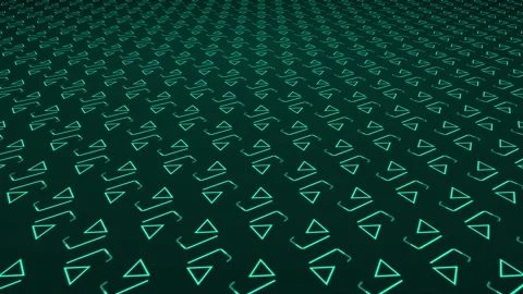 Stroked pentagonal triangles with moving lines and geometric pattern shapes Stock Footage 328555301