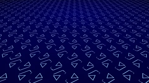 Stroked pentagonal triangles with moving lines and geometric pattern shapes Stock Footage 328555313