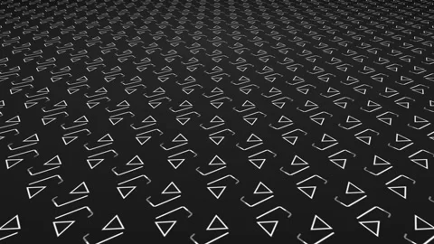 Stroked pentagonal triangles with moving lines and geometric pattern shapes Stock Footage 328555346