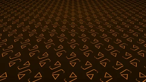 Stroked pentagonal triangles with moving lines and geometric pattern shapes Stock Footage 328555445