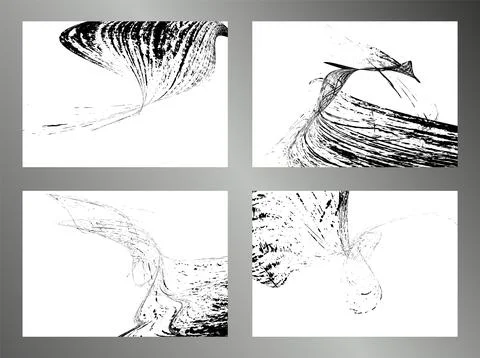 Strokes of black paint. Set of 4 templates. Graffiti element. Design templa.. Stockillustratie