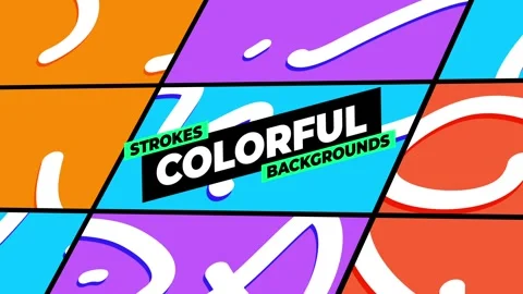Strokes Colorful Backgrounds Stock After Effects