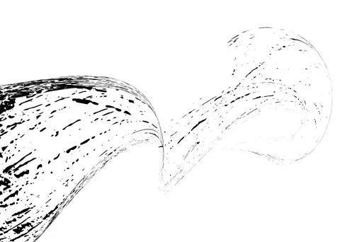 Strokes in different directions of black paint on a white background. Graffit Stock Illustration