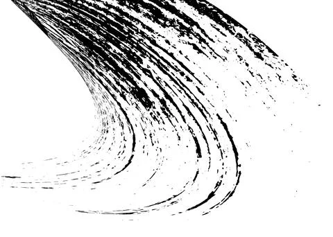 Strokes in different directions of black paint on a white background. Graffit Illustration