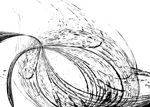 Strokes in different directions of black paint on a white background. Graffit Illustrazione stock