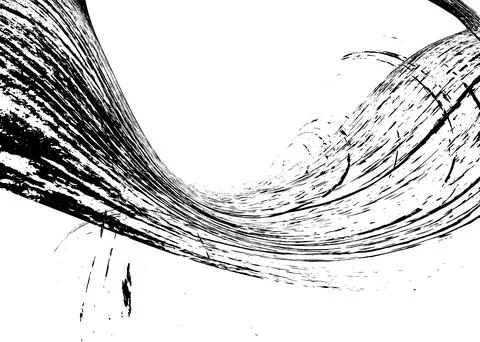 Strokes in different directions of black paint on a white background. Graffit Stockillustratie