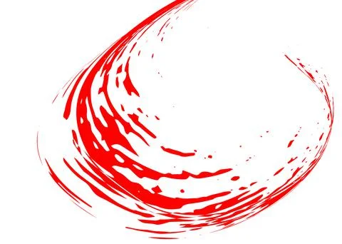 Strokes in different directions of red paint on a white background. Graffiti  Stock Illustration