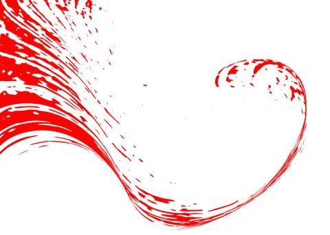Strokes in different directions of red paint on a white background. Graffiti  Stock Illustration