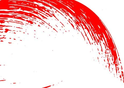 Strokes in different directions of red paint on a white background. Graffiti  Illustration