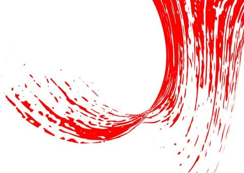 Strokes in different directions of red paint on a white background. Graffiti  Stock Illustration