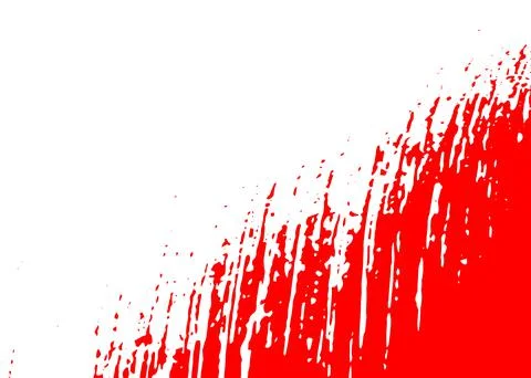 Strokes in different directions of red paint on a white background. Graffiti  Illustrazione stock