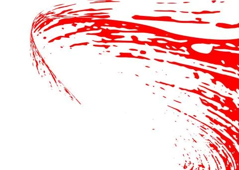 Strokes in different directions of red paint on a white background. Graffiti  Stock Illustration