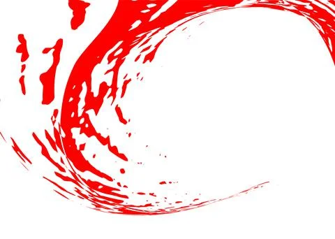 Strokes in different directions of red paint on a white background. Graffiti  Stock Illustration