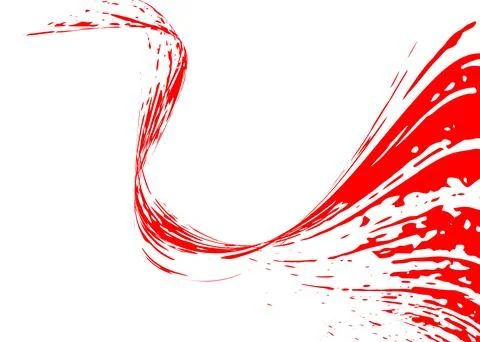 Strokes in different directions of red paint on a white background. Graffit.. Stock Illustration