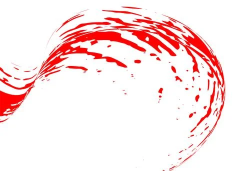 Strokes in different directions of red paint on a white background. Graffit.. Stock Illustration