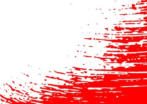 Strokes in different directions of red paint on a white background. Graffit.. Illustrazione stock