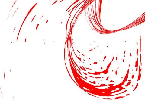 Strokes in different directions of red paint on a white background. Graffit.. 库存插图