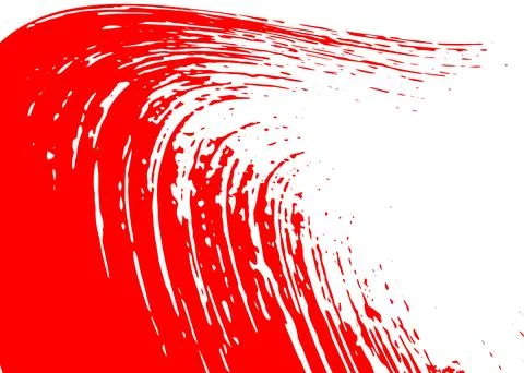 Strokes in different directions of red paint on a white background. Graffit.. Stock Illustration