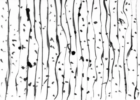 Strokes dots ink texture background. Vintage black and white illustration Stock Illustration