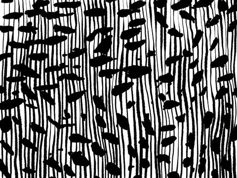 Strokes dots ink texture background. Vintage black and white illustration Stock Illustration