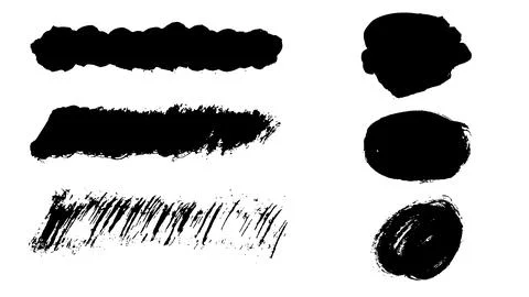 Strokes. Grunge design elements. Rectangular text boxes, speech bubbles.Ink Stock Illustration