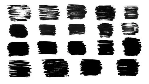 Strokes. Grunge design elements. Rectangular text boxes, speech bubbles.Distress Stock Illustration