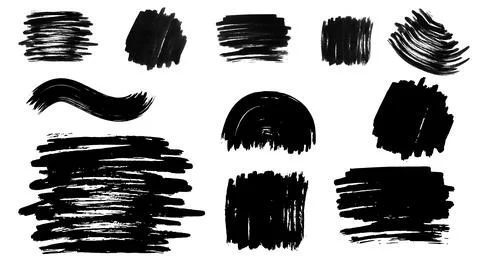 Strokes. Grunge design elements. Rectangular text boxes, speech bubbles.Distress Stock Illustration