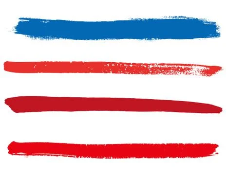 Strokes of a paint brush. Vector. Stock Illustration