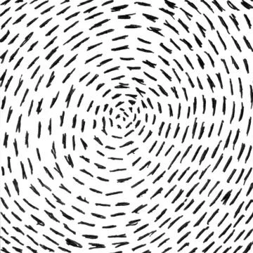 Strokes spiral ink texture background. Vintage black white illustration strok Stock Illustration