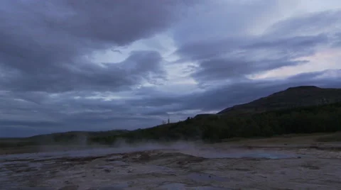 Strokkur Geyser Eruption Slow Motion Stock Footage 41458036