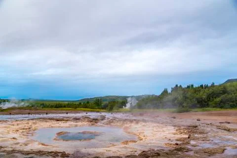 Strokkur, a geysir Stock Photos
