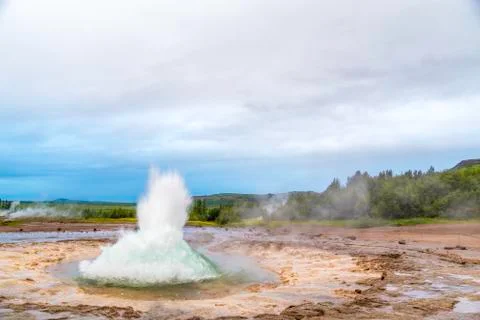 Strokkur, a geysir Stock Photos