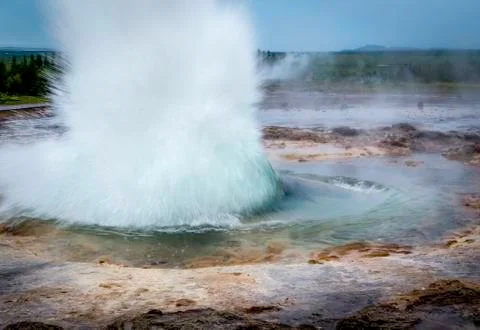 Strokkur, a geysir Stock Photos