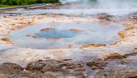 Strokkur, a geysir Stock Photos