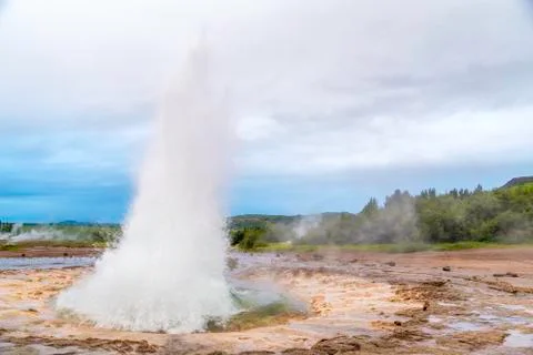 Strokkur, a geysir Stock Photos