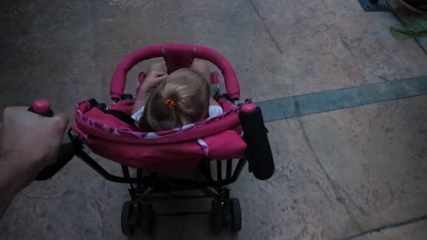 Stroll with baby stroller Stock Footage 311954348