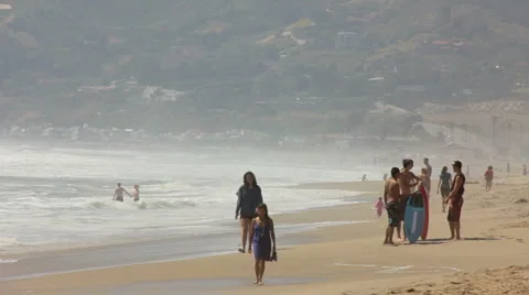 STROLL ON THE BEACH Video stock 5640036