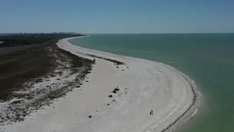 Stroll in Florida white empty beach Stock Footage 131765688