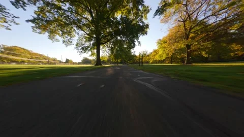 A stroll in the park on an FPV drone Stock Footage 223184070