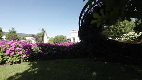 A Stroll Through a Beautiful Garden Video stock 284412520